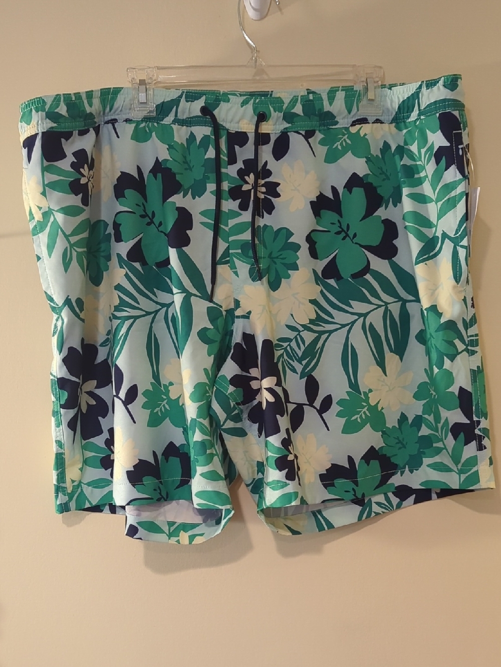 GAP Men's Floral Swim Trunks in Aqua, Teal & Navy